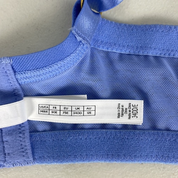 Le Mystere Safari Bra Whisper Blue Size 34 DD/E NWT Underwire Plunge - Picture 9 of 12